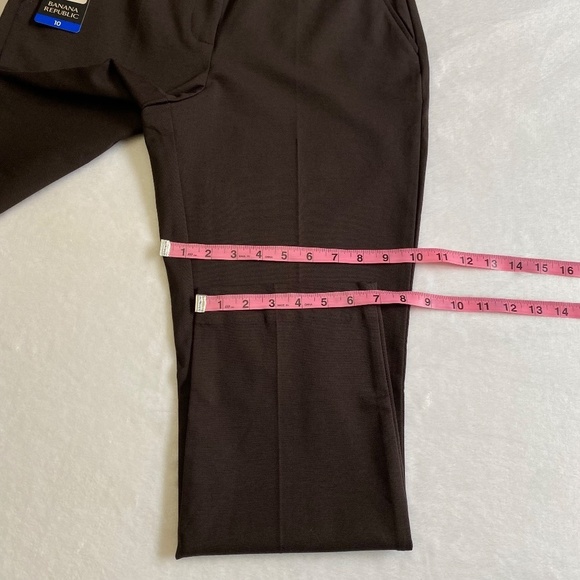 Banana Republic Ladies Ponte Pants, Straight Leg, Stretch, Brown, Size 10 NWT - Picture 11 of 15